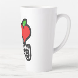 私は愛し教えている カフェラテマグ