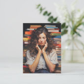 私は愛し読ている、女性のポートレート、本誌 ポストカード (スタンド正面)