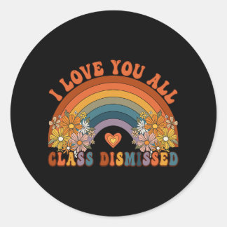私は愛するすべてのCl解雇先生Groovy Rainbow ラウンドシール