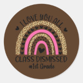 私は愛するクラスを却下1年生先生 ラウンドシール (正面)