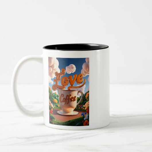 私は愛するコーヒー ツートーンマグカップ (左)