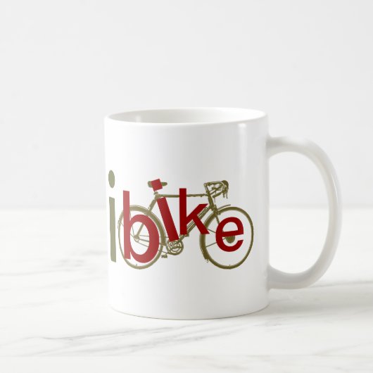 私は愛するサイクリング コーヒーマグカップ (右)