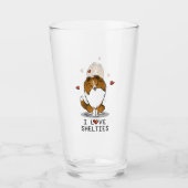 私は愛するシェットランド・ シープドッグ(sable 2)シェトランドシェプドッグズカワイイ タンブラーグラス (正面)