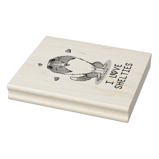 私は愛するシェットランド・ シープドッグ(sable 2)シェトランドシェプドッグズカワイイ ラバースタンプ (スタンプ)