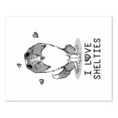 私は愛するシェットランド・ シープドッグ(sable 2)シェトランドシェプドッグズカワイイ ラバースタンプ (インプリント)