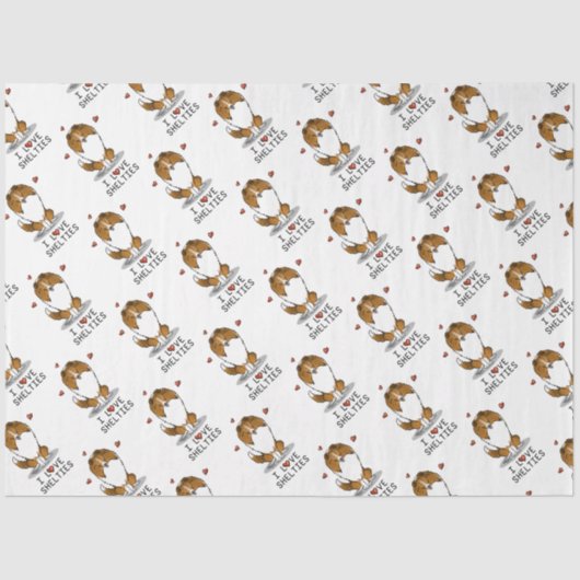 私は愛するシェットランド・ シープドッグ(sable 2)シェトランドシェプドッグズカワイイ 薄葉紙 (正面)