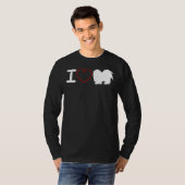 私は愛するシーズー(犬)Tzu犬私はハート Tシャツ (正面フル)