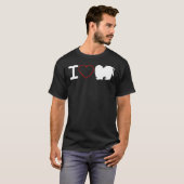 私は愛するシーズー(犬)Tzu犬私はハート Tシャツ (正面フル)