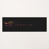 "私は愛するスケートで滑る"姿スケートで滑る名前をカスタムする ヨガマット (裏面(横))