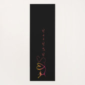 "私は愛するスケートで滑る"姿スケートで滑る名前をカスタムする ヨガマット (裏面)