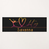 "私は愛するスケートで滑る"姿スケートで滑る名前をカスタムする ヨガマット (正面(横))