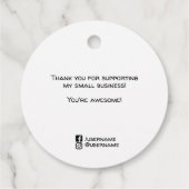 私は愛するハートハンドメイドバイ名赤いハートシンプル フェイバータグ (裏面)