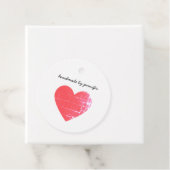 私は愛するハートハンドメイドバイ名赤いハートシンプル フェイバータグ (インサイチュ)