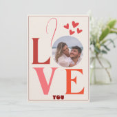 私は愛するバレンタインデギフトカード 招待状 (スタンド正面)
