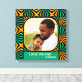 私は愛するパパ父の娘の写真パーソナライズ キャンバスプリント (インサイチュ (ウッドフロア))