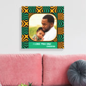 私は愛するパパ父の娘の写真パーソナライズ キャンバスプリント (インサイチュ (リビング))