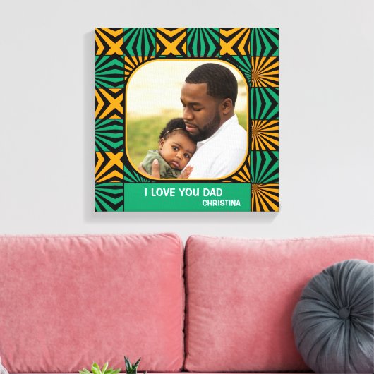 私は愛するパパ父の娘の写真パーソナライズ キャンバスプリント (インサイチュ (リビング))