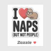 私は愛する昼寝かわいいスロースハート シール (シート)