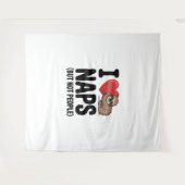 私は愛する昼寝かわいいスロースハート タペストリー (正面(横))