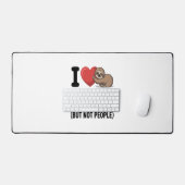 私は愛する昼寝かわいいスロースハート デスクマット (キーボード&マウス)