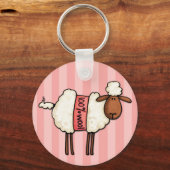 私は愛する編み物 キーホルダー (正面)