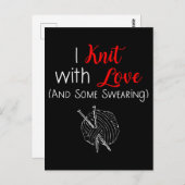 私は愛で編む(そしていくつかの汗) ポストカード (正面/裏面)