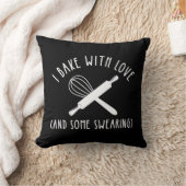私は愛と一緒に焼く(そしていくつかの汗) クッション (ブランケット)