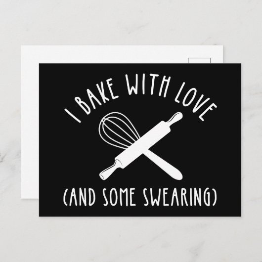 私は愛と一緒に焼く(そしていくつかの汗) ポストカード (正面/裏面)