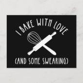 私は愛と一緒に焼く(そしていくつかの汗) ポストカード (正面)