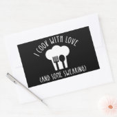 私は愛と調理師（そしていくつかの宣誓） 長方形シール (封筒)