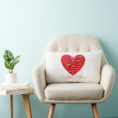 私は愛の多くの単語の|の赤いハート愛します ランバークッション (椅子)