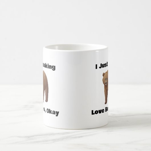 私は愛の熊を焦げ、分かった、ベアーコーヒーマグ コーヒーマグカップ (中央)