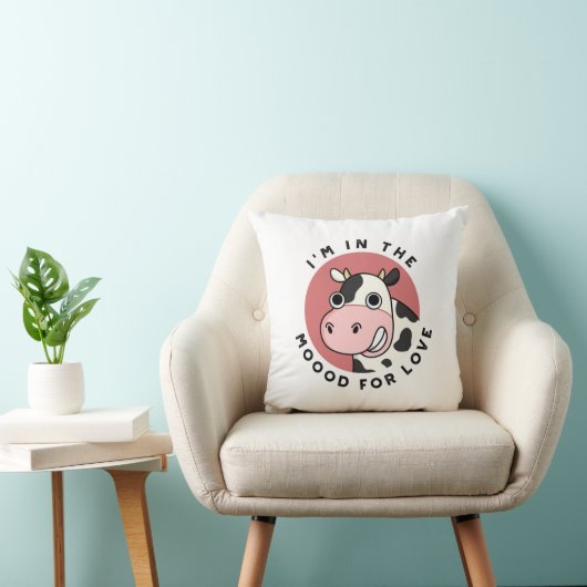 私は愛の牛のパンを楽しんおもしろいでいる クッション (椅子)