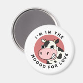 私は愛の牛のパンを楽しんおもしろいでいる マグネット (正面/裏面)