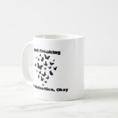 私は愛の蝶を自由に、コーヒーマグ コーヒーマグカップ (正面左)