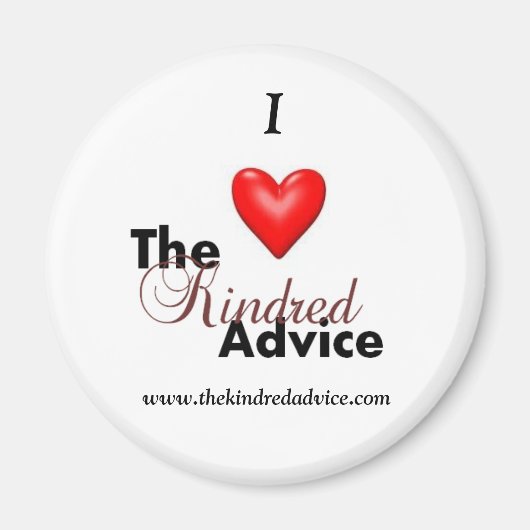 私は愛の赤いアドバイス マグネット (正面)