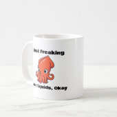 私は愛のsquidを自由に、コーヒーマグ コーヒーマグカップ (正面左)