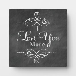 私は愛もっとプラークの黒板スタイル フォトプラーク