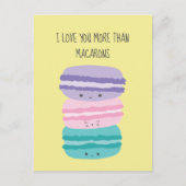 私は愛よりもマカロンかわいいパステルかわいい ポストカード (正面)
