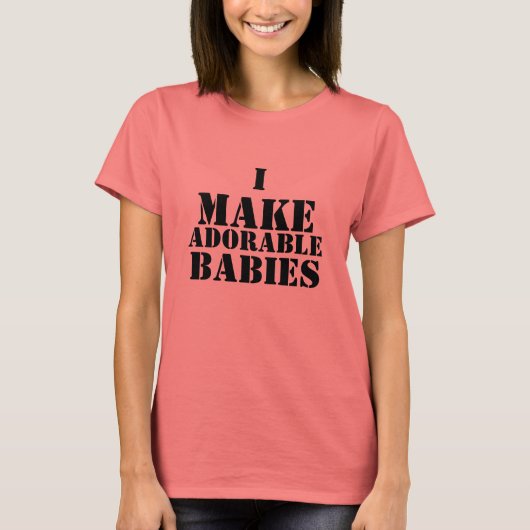 私は愛らしいベビーをする Tシャツ (正面)