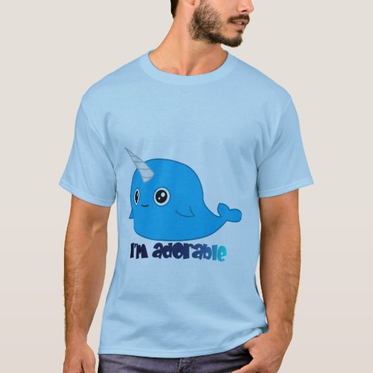 私は愛らしいNarwhalの人のティーです Tシャツ (正面)