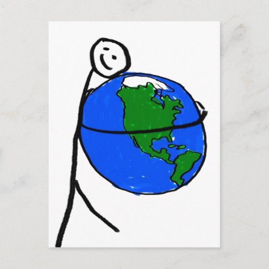 私は愛を癒すことで地球の子供たちのスケッチを愛している ポストカード (正面)