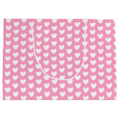 私は愛スペインのしてよアモのバレンタインデーピンク ラージペーパーバッグ (裏面)