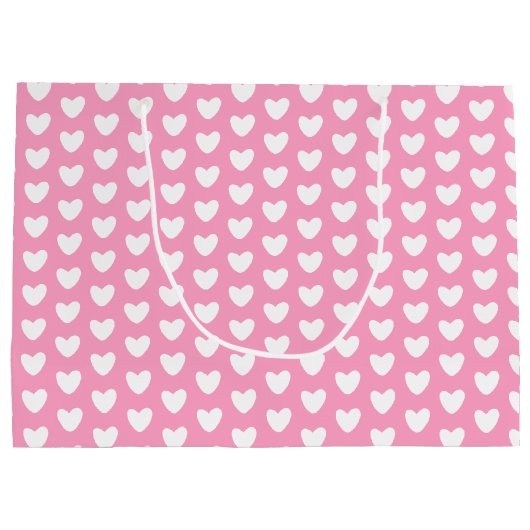 私は愛スペインのしてよアモのバレンタインデーピンク ラージペーパーバッグ (裏面)