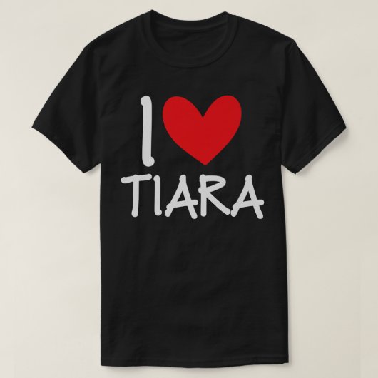 私は愛ティアラ名パーソナライズされた女の女性BFFフライ Tシャツ (デザイン正面)