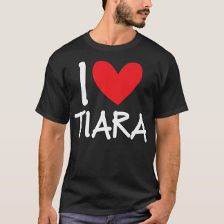私は愛ティアラ名パーソナライズされた女の女性BFFフライ Tシャツ