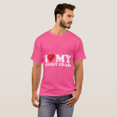 私は愛ハート私の仙人カニおもしろいヤニ値リスト Tシャツ (正面フル)