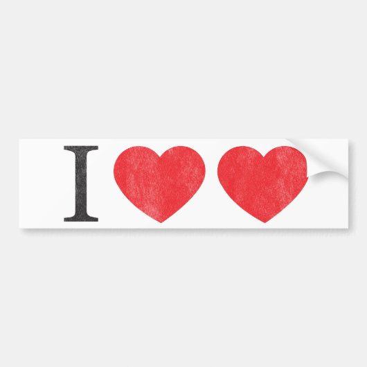 私は愛バンパーステッカーを愛します バンパーステッカー (正面)