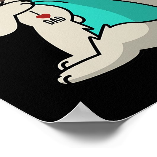 私は愛パパタトゥーシーズー(犬)Tzu父犬 ポスター (角)