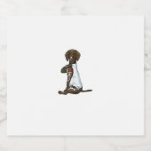 私は愛ママTattooドイツの短いポインタMom D スパークリングワインラベル (シングルラベル)